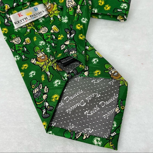 Keith Daniel’s Irish Leprechaun Necktie St. Patrick’s Day Polyester Mens Tie - Picture 4 of 7